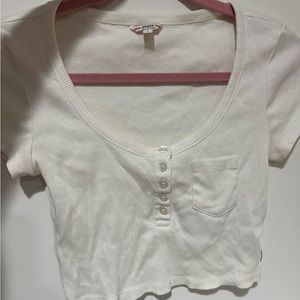 Guess White S Crop Top (New without tag)